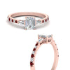 Load image into Gallery viewer, Delicate Antique Pave Emerald Cut Diamond Ring