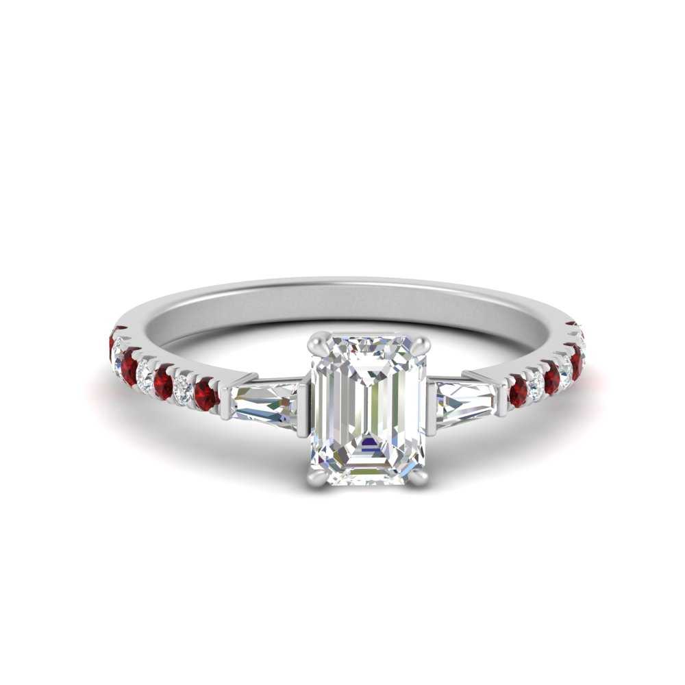 Delicate Antique Pave Emerald Cut Diamond Ring