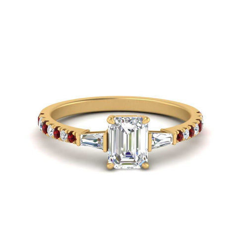 Delicate Antique Pave Emerald Engagement Ring