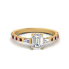 Load image into Gallery viewer, Delicate Antique Pave Emerald Cut Diamond Ring