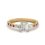 Load image into Gallery viewer, Delicate Antique Pave Emerald Cut Diamond Ring
