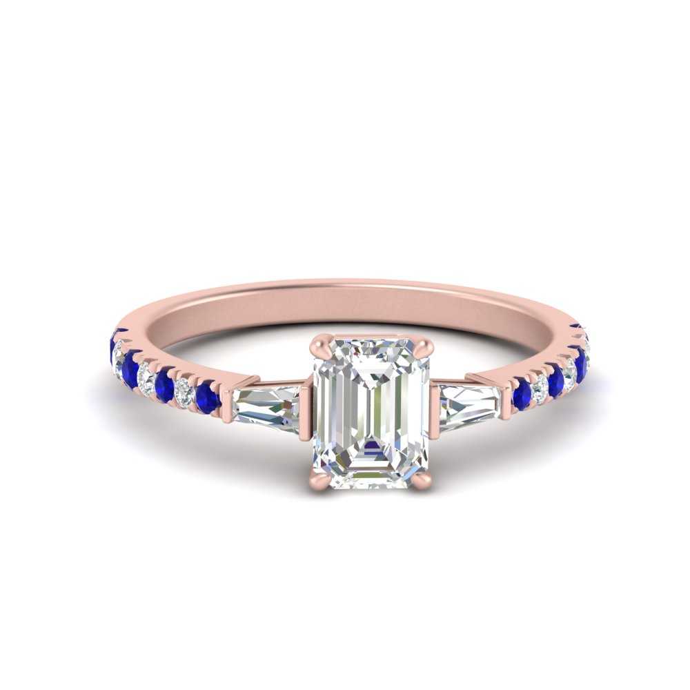 Delicate Antique Pave Emerald Cut Diamond Ring
