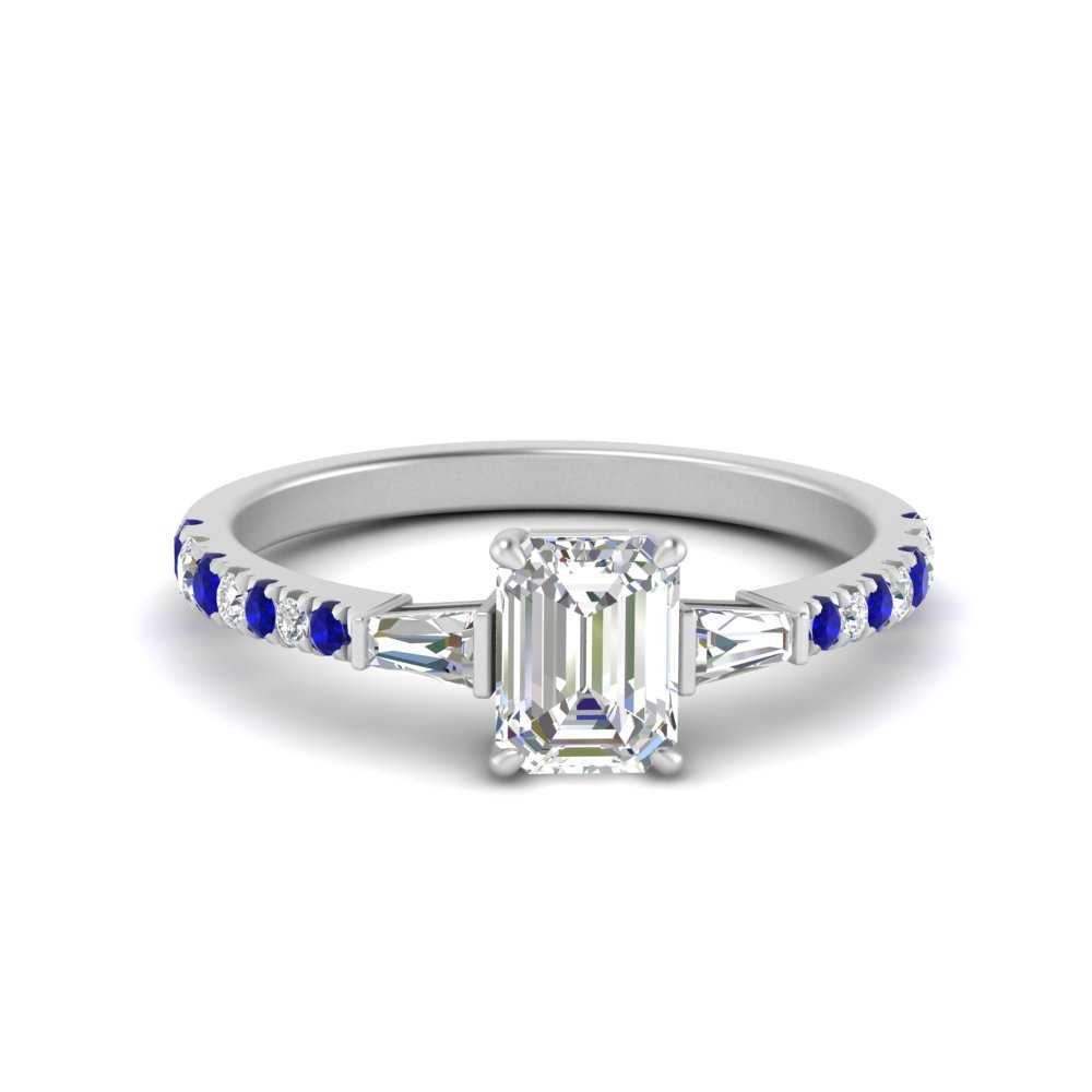 Delicate Antique Pave Emerald Cut Diamond Ring