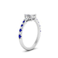Thumbnail 49 - Delicate Antique Pave Emerald Cut Diamond Ring