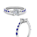 Thumbnail 47 - Delicate Antique Pave Emerald Cut Diamond Ring