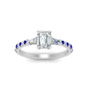 Thumbnail 48 - Delicate Antique Pave Emerald Cut Diamond Ring