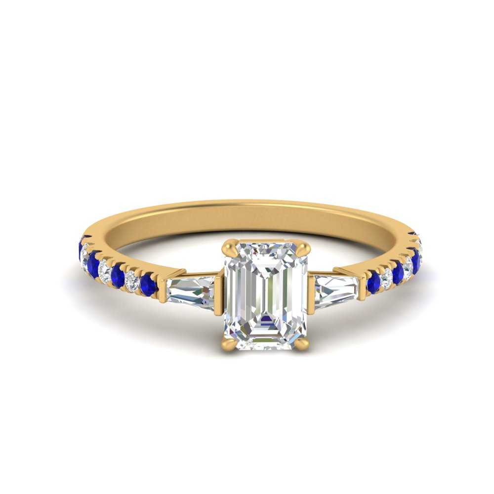 Delicate Antique Pave Emerald Cut Diamond Ring