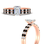 Load image into Gallery viewer, emerald-cut-french-pave-black-diamond-wedding-ring-set-in-rose-gold-FD11408EMGBLACKANGLE3-NL-RG?v=1763104252