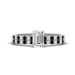 Load image into Gallery viewer, emerald-cut-french-pave-black-diamond-wedding-ring-set-in-white-gold-FD11408EMGBLACK-NL-WG?v=1763104252