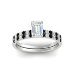 Load image into Gallery viewer, emerald-cut-french-pave-black-diamond-wedding-ring-set-in-white-gold-FD11408EMGBLACKANGLE5-NL-WG?v=1763104252