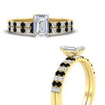 Load image into Gallery viewer, emerald-cut-french-pave-black-diamond-wedding-ring-set-in-yellow-gold-FD11408EMGBLACKANGLE3-NL-YG?v=1763104252