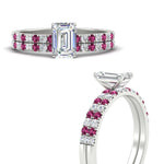 Load image into Gallery viewer, emerald-cut-french-pave-pink-sapphire-wedding-ring-set-in-white-gold-FD11408EMGSADRPIANGLE3-NL-WG?v=1763104251