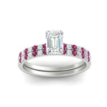 Load image into Gallery viewer, emerald-cut-french-pave-pink-sapphire-wedding-ring-set-in-white-gold-FD11408EMGSADRPIANGLE5-NL-WG_60bd7b25-1c74-4e2d-9b25-d23d894c0c0a?v=1763104421
