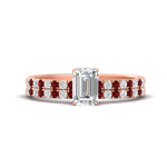 Load image into Gallery viewer, emerald-cut-french-pave-ruby-wedding-ring-set-in-rose-gold-FD11408EMGRUDR-NL-RG?v=1763104251