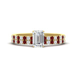 Load image into Gallery viewer, emerald-cut-french-pave-ruby-wedding-ring-set-in-yellow-gold-FD11408EMGRUDR-NL-YG_6cb40fcd-3fae-44d9-abe0-9df3c02cd269?v=1763104422
