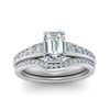Load image into Gallery viewer, emerald-cut-graduated-channel-diamond-wedding-set-in-FD122866EM-NL-WG