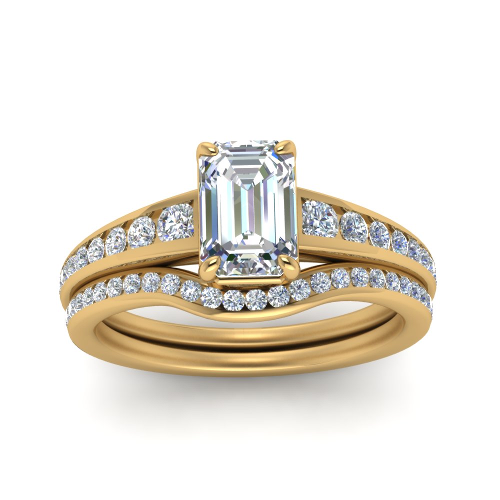 emerald-cut-graduated-channel-diamond-wedding-set-in-FD122866EM-NL-YG