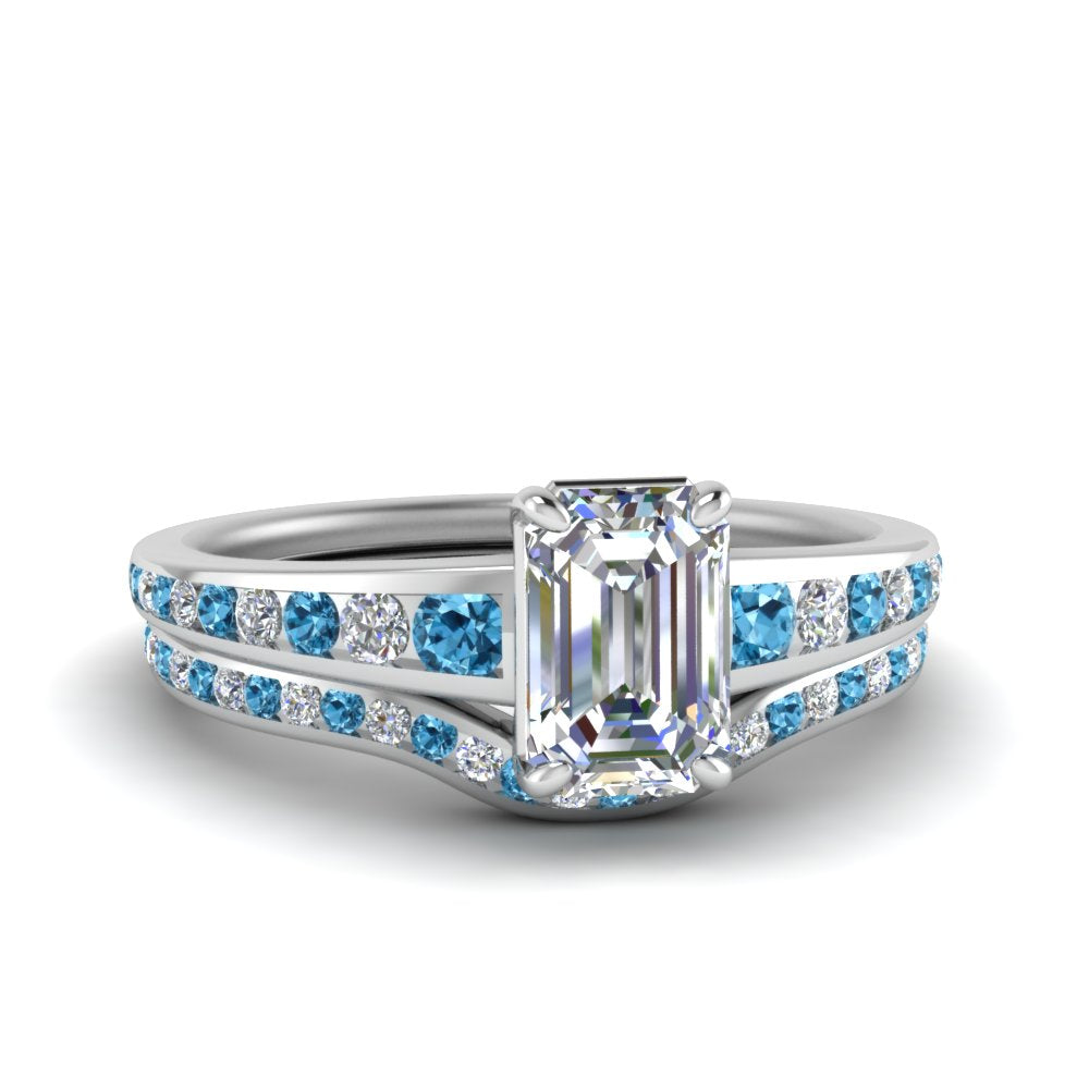 emerald-cut-graduated-channel-diamond-wedding-set-with-blue-topaz-in-FD122866EMGICBLTO-NL-WG