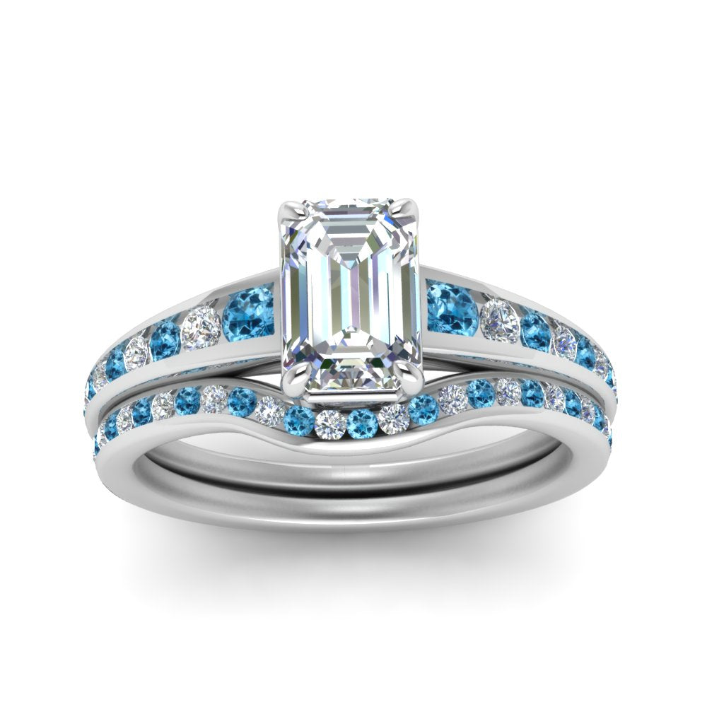 emerald-cut-graduated-channel-diamond-wedding-set-with-blue-topaz-in-FD122866EMGICBLTO-NL-WG