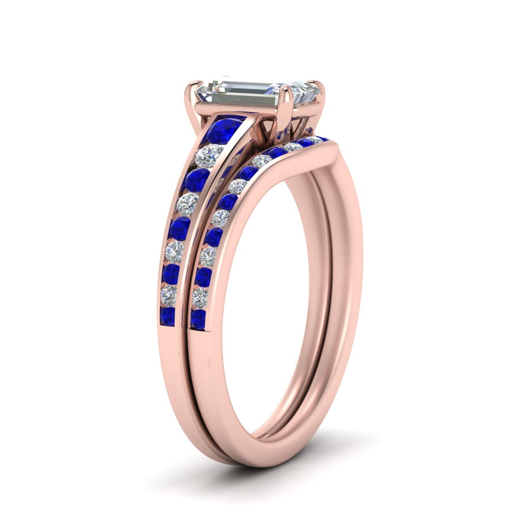 emerald-cut-graduated-channel-diamond-wedding-set-with-sapphire-in-FD122866EMGSABL-NL-RG