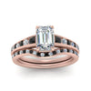 Load image into Gallery viewer, emerald-cut-graduated-channel-wedding-set-with-black-diamond-in-FD122866EMGBLACK-NL-RG