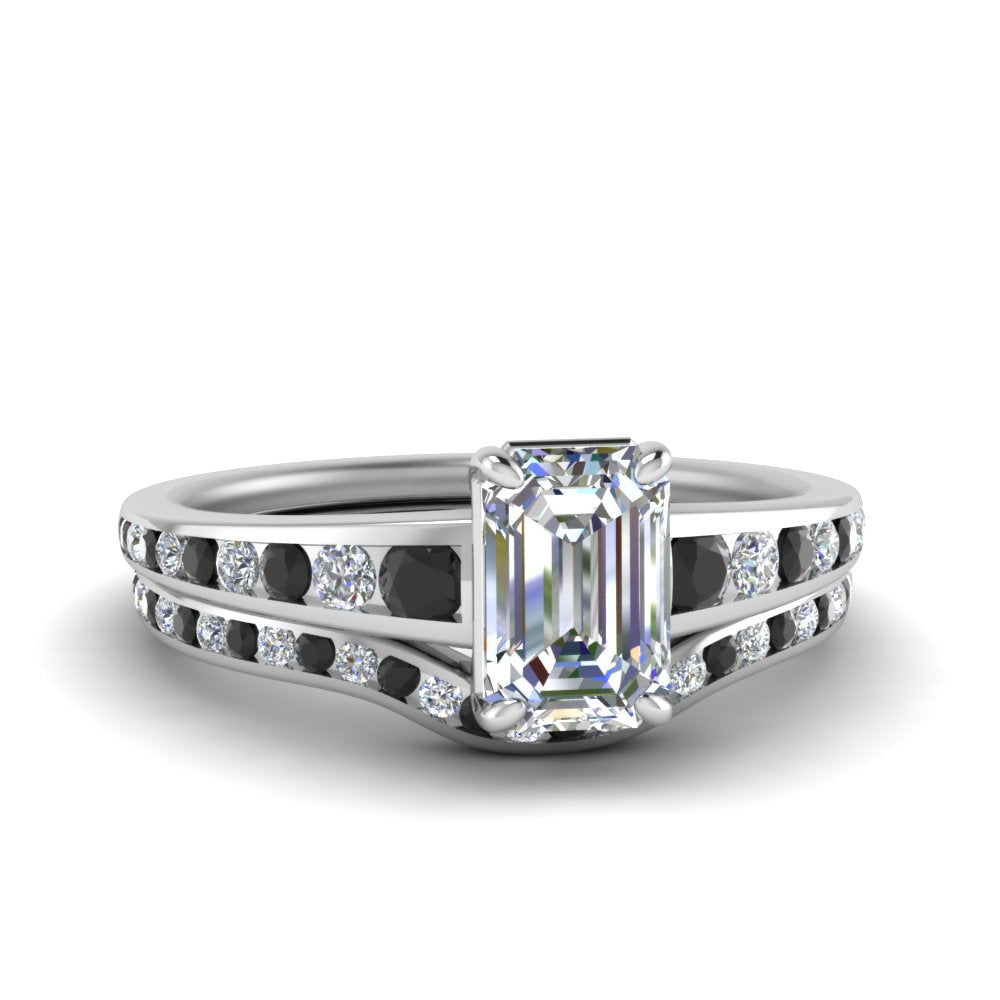 emerald-cut-graduated-channel-wedding-set-with-black-diamond-in-FD122866EMGBLACK-NL-WG