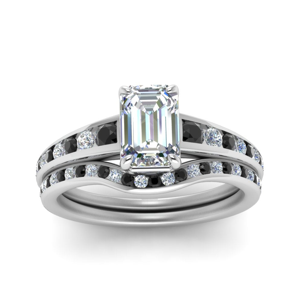 emerald-cut-graduated-channel-wedding-set-with-black-diamond-in-FD122866EMGBLACK-NL-WG