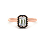 Load image into Gallery viewer, emerald-cut-halo-black-diamond-engagement-ring-in-rose-gold-FD-9710EMRGBLACK-NL-RG
