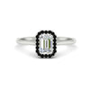Load image into Gallery viewer, emerald-cut-halo-black-diamond-engagement-ring-in-white-gold-FD-9710EMRGBLACK-NL-WG