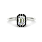 Load image into Gallery viewer, emerald-cut-halo-black-diamond-engagement-ring-in-white-gold-FD-9710EMRGBLACK-NL-WG
