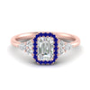 Load image into Gallery viewer, emerald-cut-halo-cluster-accent-sapphire-engagement-ring-in-rose-gold-FD10512EMRGSABL-NL-RG_6c9165ad-21f3-4f98-9636-a2a531125f6a.jpg?v=1770117347
