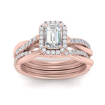 Load image into Gallery viewer, emerald-cut-halo-diamond-infinity-bridal-set-in-rose-gold-FD9212EM-NL-RG-B2.jpg