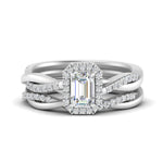 Load image into Gallery viewer, emerald-cut-halo-diamond-infinity-bridal-set-in-white-gold-FD9212EM-NL-WG-B2.jpg