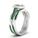 Load image into Gallery viewer, emerald-cut-halo-emerald-infinity-bridal-set-in-white-gold-FD9212EMGEMGR-NL-WG-B2.jpg