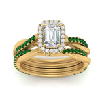 Load image into Gallery viewer, emerald-cut-halo-emerald-infinity-bridal-set-in-yellow-gold-FD9212EMGEMGR-NL-YG-B2.jpg