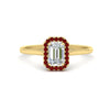 Load image into Gallery viewer, emerald-cut-halo-pink-sapphire-engagement-ring-in-yellow-gold-FD-9710EMRGSADRPI-NL-YG