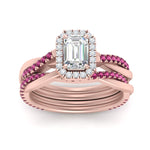 Load image into Gallery viewer, emerald-cut-halo-pink-sapphire-infinity-bridal-set-in-rose-gold-FD9212EMGSADRPI-NL-RG-B2.jpg