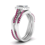 Load image into Gallery viewer, emerald-cut-halo-pink-sapphire-infinity-bridal-set-in-white-gold-FD9212EMGSADRPI-NL-WG-B2.jpg