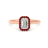 Load image into Gallery viewer, emerald-cut-halo-ruby-engagement-ring-in-rose-gold-FD-9710EMRGRUDR-NL-RG