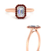 Load image into Gallery viewer, emerald-cut-halo-ruby-engagement-ring-in-rose-gold-FD-9710EMRGRUDR-NL-RG