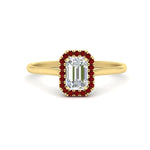 Load image into Gallery viewer, emerald-cut-halo-ruby-engagement-ring-in-yellow-gold-FD-9710EMRGRUDR-NL-YG
