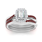 Load image into Gallery viewer, emerald-cut-halo-ruby-infinity-bridal-set-in-white-gold-FD9212EMGRUDR-NL-WG-B2.jpg
