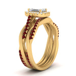 Load image into Gallery viewer, emerald-cut-halo-ruby-infinity-bridal-set-in-yellow-gold-FD9212EMGRUDR-NL-YG-B2.jpg