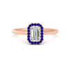 Load image into Gallery viewer, emerald-cut-halo-sapphire-engagement-ring-in-rose-gold-FD-9710EMRGSABL-NL-RG
