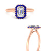 Load image into Gallery viewer, emerald-cut-halo-sapphire-engagement-ring-in-rose-gold-FD-9710EMRGSABL-NL-RG