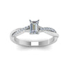 Load image into Gallery viewer, emerald-cut-infinity-twist-diamond-engagement-ring-in-14K-platinum-FD8253EMRANGLE5-NL-WG