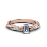 Load image into Gallery viewer, emerald-cut-infinity-twist-diamond-engagement-ring-in-rose-gold-FD8253EMRHAND-NL-RG
