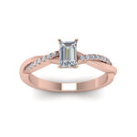 Load image into Gallery viewer, emerald-cut-infinity-twist-diamond-engagement-ring-in-rose-gold-FD8253EMRHAND-NL-RG
