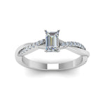 Load image into Gallery viewer, emerald-cut-infinity-twist-diamond-engagement-ring-in-white-gold-FD8253EMRHAND-NL-WG
