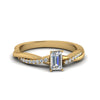 Load image into Gallery viewer, emerald-cut-infinity-twist-diamond-engagement-ring-in-yellow-gold-FD8253EMRHAND-NL-YG